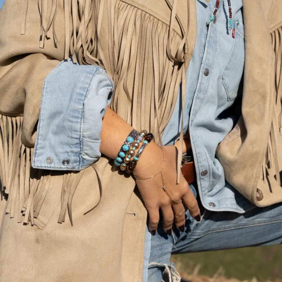 Bracelet jonc Turquoise — Mixte