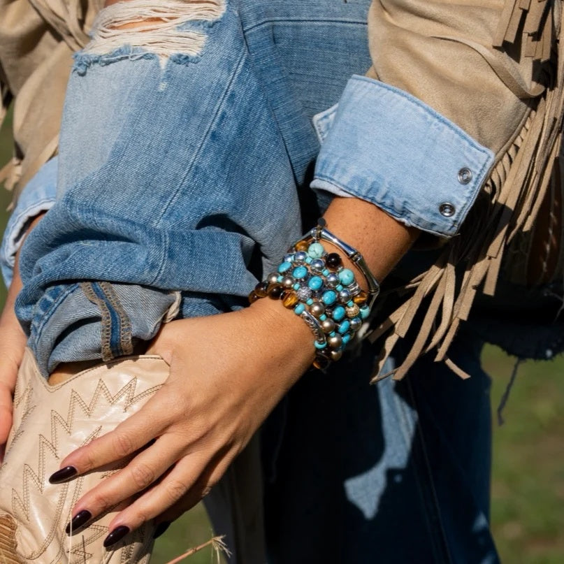 Bracelet jonc Turquoise — Mixte