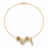 Collier jonc avec lettres A R, cœur et piment