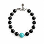 Bracelet Midnight Rodéo — Noir & turquoise